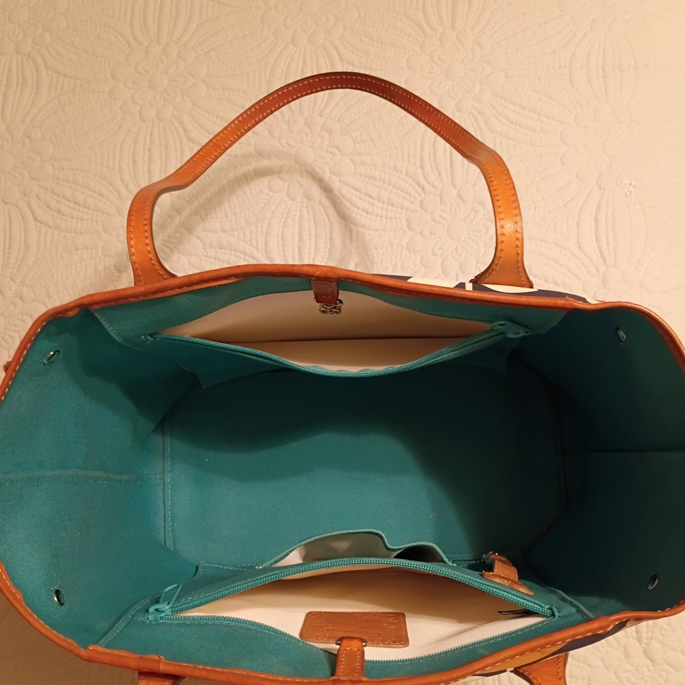 Brighton Navy and Multicolor Floral Tote - Picture 3 of 6